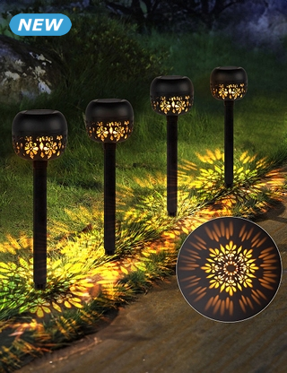 Solarlampe «Flower», 4 Stück