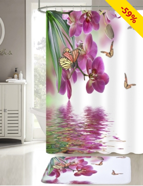 Duschvorhang «Orchid», 180 x 180 cm