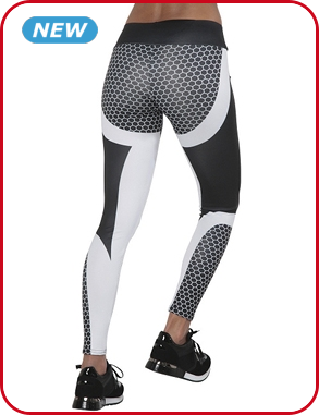 Leggings, schwarz/weiss