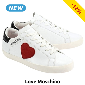 LOVE MOSCHINO Sneakers «Free love», schwarz/rot