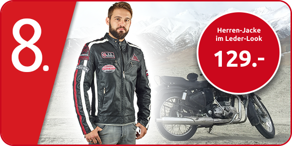 Herren-Jacke im Leder-Look, schwarz