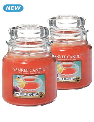 Duft-Kerzen «Passion Fruit Martini», saure, moschusartige und fruchtige Noten, 2 Stück