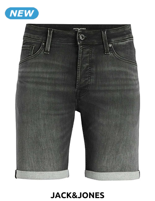 JACK&JONES Jeansshorts, schwarz