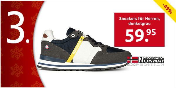 Geographical Norway Expedition Sneakers für Herren, dunkelgrau