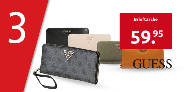 GUESS Brieftasche «Laurel», schwarz logo