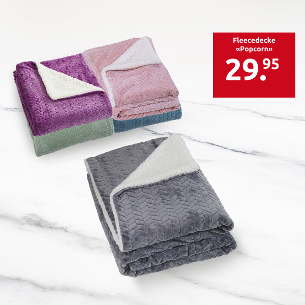Fleecedecke «Popcorn» 150 x 200 cm