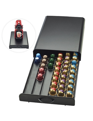 Nespresso Kapselschublade für 60 Stück, schwarz