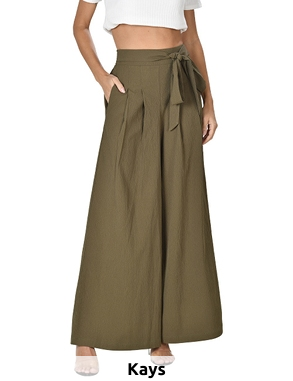 Hose mit Bundfalten, khaki