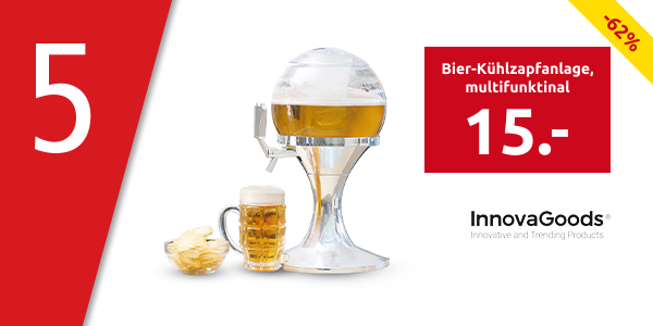 InnovaGoods Bier-Kühlzapfanlage, multifunktinal, 3,5 l