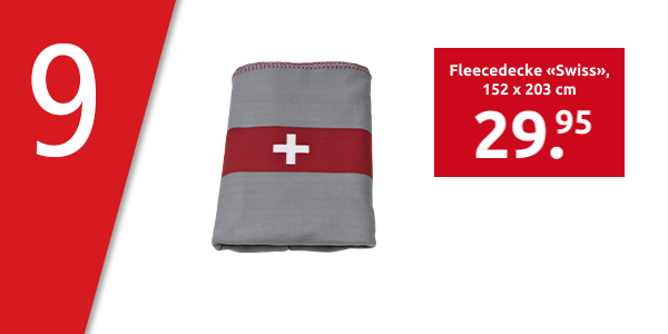 Fleecedecke «Swiss», 152 x 203 cm