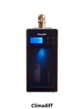 Climadiff Flaschenkühler «Vinicave», mit Touchscreen, grau