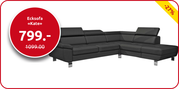 Ecksofa «Kate», schwarz