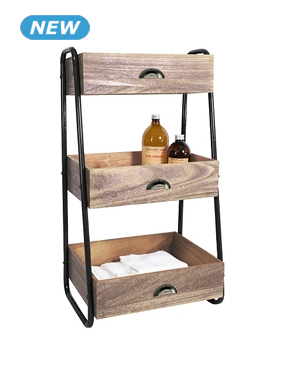 Aufbewahrungsregal, B 40 x H 78 x T 30 cm, aus Holz