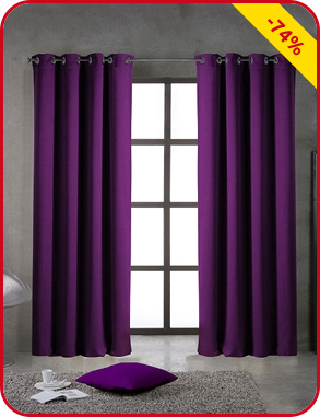 Vorhang 1 Stück, lichtundurchlässig, prune