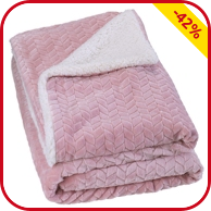 Fleecedecke «Popcorn, rosa