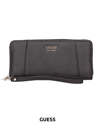 GUESS Portemonnaie «Naya in Schwarz