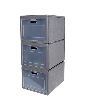 3-teilige Aufbewahrungsbox «Cabibox», grau