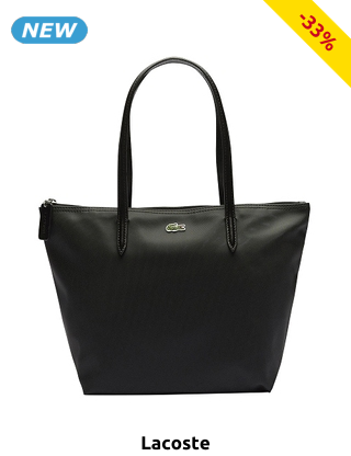 Lacoste Handtasche mit grossen Henkeln, schwarz