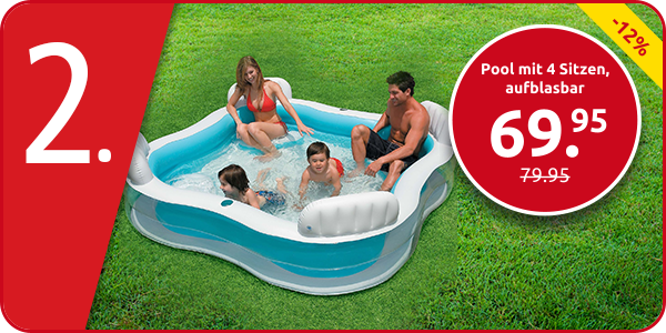 Pool mit 4 Sitzen, aufblasbar