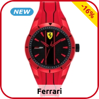 FERRARI Herrenuhr «Red Rev», rot/schwarz