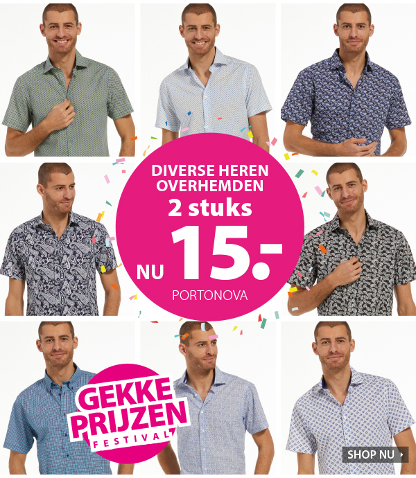 Diverse heren overhemden 2 stuks nu 15 euro