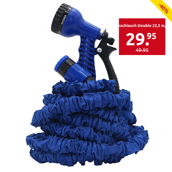 Gartenschlauch Double 22,5 m, Latex
