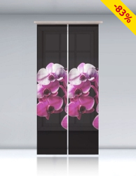 Schiebevorhang «Orchidee», 245 x 60 cm