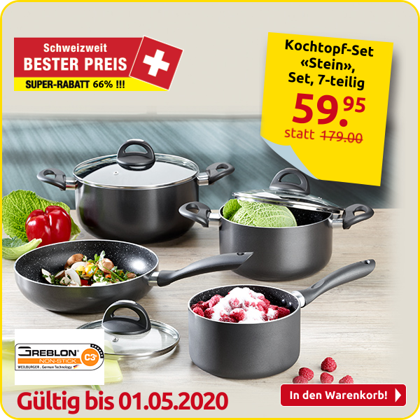 Kochtopf-Set «Stein», Set, 7-teilig