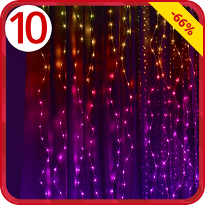 Lichtervorhang Bunt 320 RGB