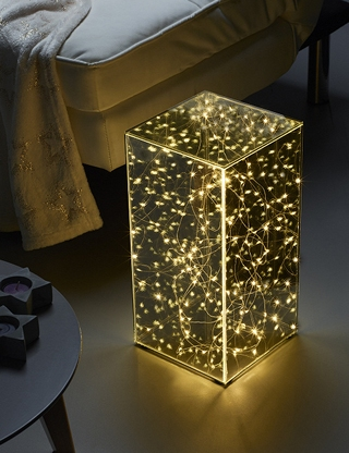 Rauchglassockel mit LED