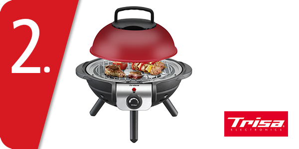 Trisa Elektro-Grill BBQ Junior mit Thermostat, rot