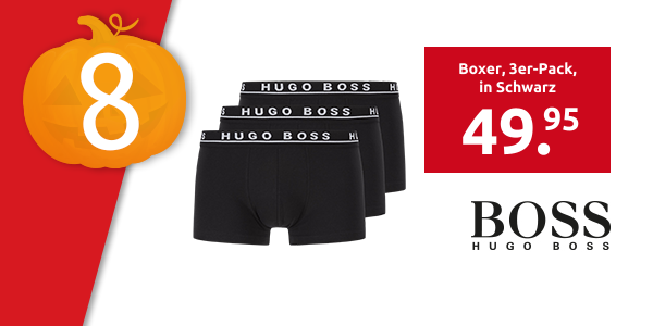 HUGO BOSS Boxer, 3er-Pack, in Schwarz