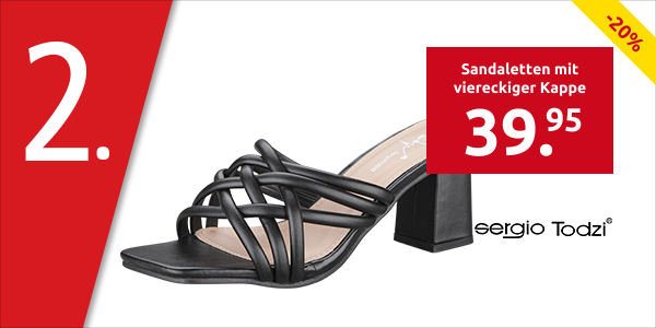 Sergio Todzi Sandaletten mit viereckiger Kappe, schwarz