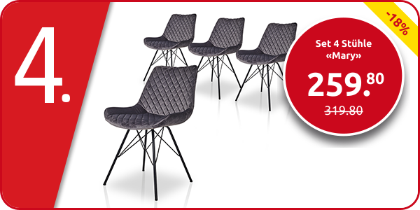 Set 4 Stühle «Mary»