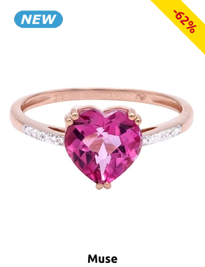 MUSE Ring «Lucy», Topas/Diamanten/Roségold