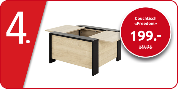 Couchtisch «Freedom», H 44 cm, mit diskretem Stauraum