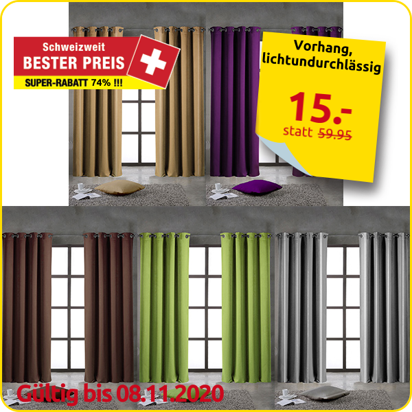 Vorhang 1 Stück, lichtundurchlässig, braun