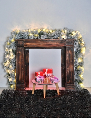 Girlande mit Schnee-Effekt, 50 LEDs, 3 m