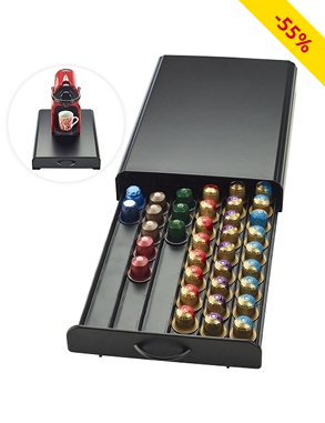 Nespresso Kapselschublade für 60 Stück, schwarz