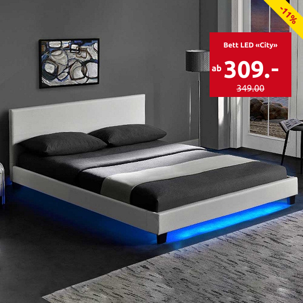 Bett LED «City»