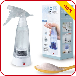 Generator für desinfiziertes Wasser durch Elektrolyse, als Spray, 200 ml