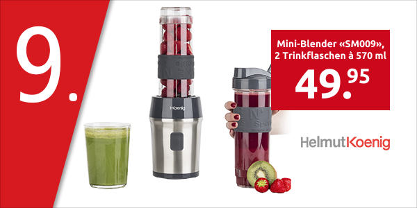 Helmut Koenig Mini-Blender «SM009», 2 Trinkflaschen à 570 ml