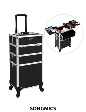 SONGMICS Kosmetikkoffer, Set, 3-teilig, H 71 cm