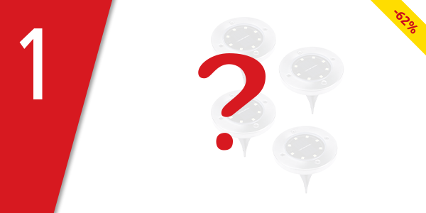 Solarlampen LED-Scheiben, 4 Stück