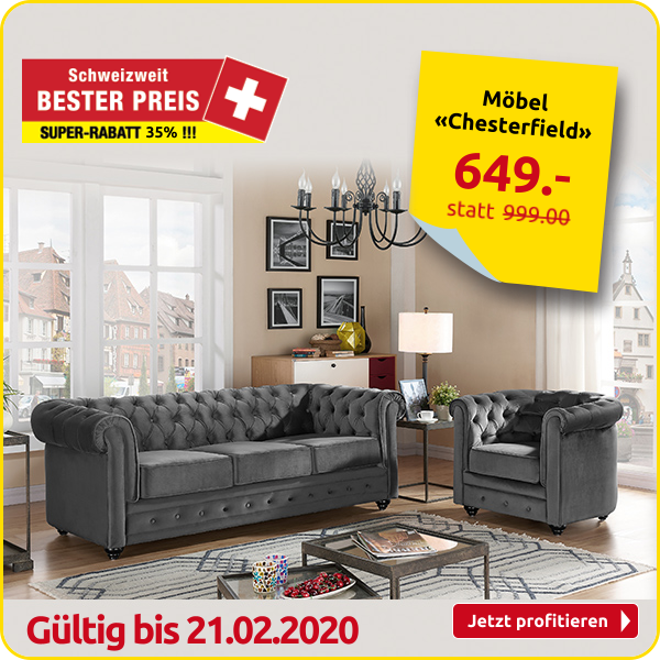 Sofa «Chesterfield», grau