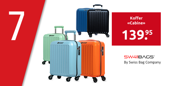 Swiss Bag Koffer «Cabine», H 45 cm, 32 l, light, schwarz