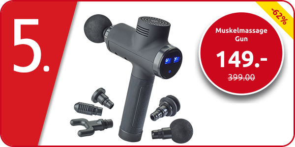 Muskelmassage Gun, 6 Geschwindigkeiten, 6 Massageköpfe