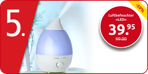 Luftbefeuchter «LED», platzsparendes Tischmodell