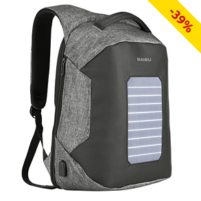 Solar-Rucksack, grau
