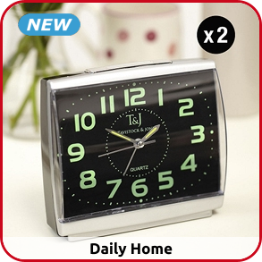 Wecker mit Leuchtziffern, 2 Stück